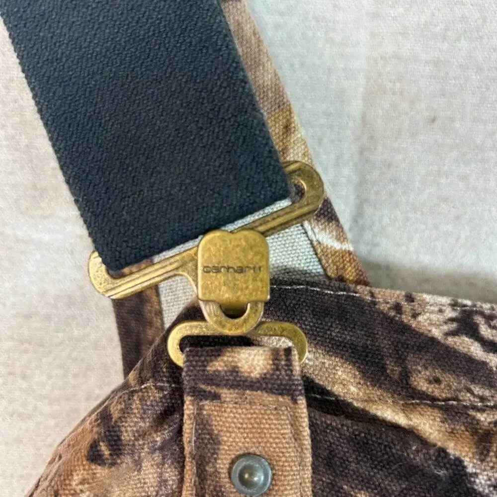 Carhartt Adult Dungarees RealTree Camo Overall Bibbs 50 x 32 Lined Double‎ Knee